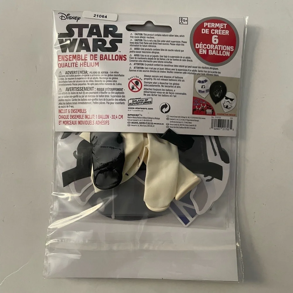 Star Wars Galaxy of Adventures Latex Balloon Birthday Decorating Kit, 12in, 6ct.